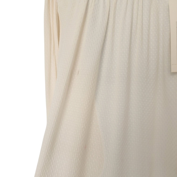 A New Day Smocked Victorian Style Blouse Size Small Light Ivory Long Sleeve FLAW - Picture 13 of 13